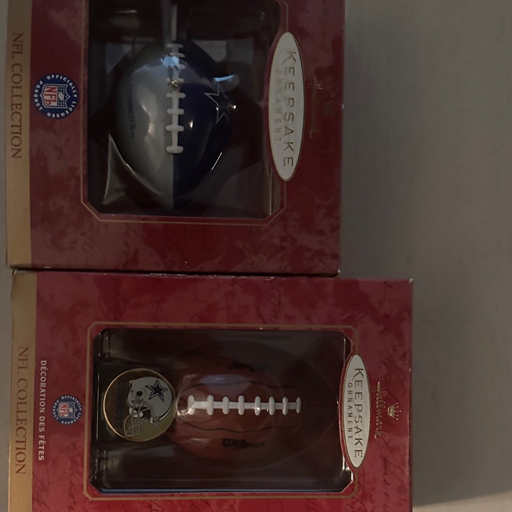 Hallmark Keepsake NFL Collection Ornaments - Blue and Brown
